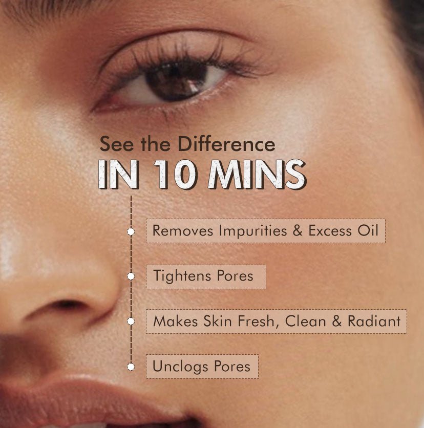 mCaffeine Pore Cleanse Coffee Cookie Detan Face Mask | 9% AHA BHA & Clays, 3% Charcoal & Coffee - 100gm