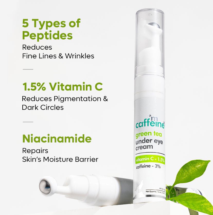 mCaffeine Green Tea Under Eye Cream with 3% Caffeine - 15 ml