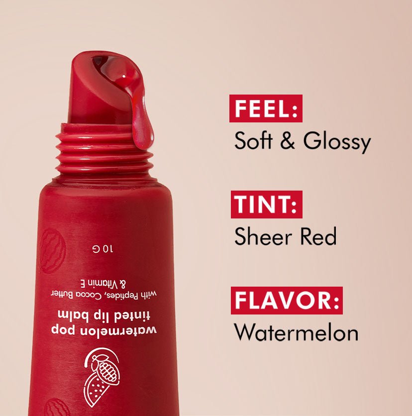 mCaffeine Lip Juice Tinted Lip Balm - Watermelon POP - 10g