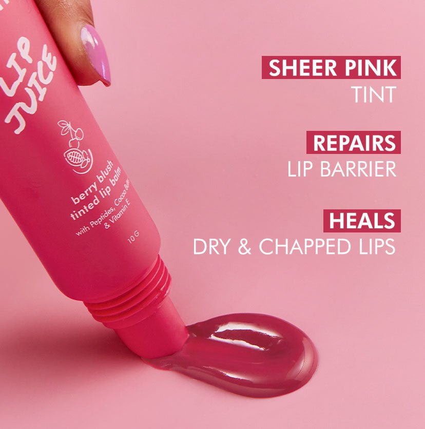 mCaffeine Lip Juice Tinted Balm - Berry Blush - 10g