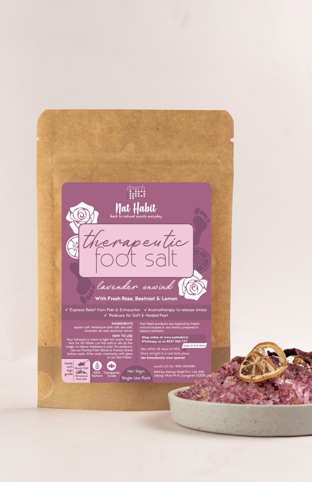 Nat Habbit Lavender Unwind Foot Salt